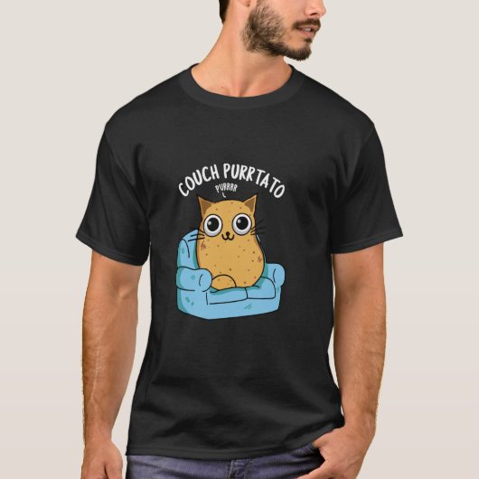 Couch Purr tato Funny Potato Pun T-Shirt (Vorderseite)