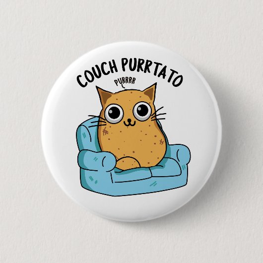 Couch Purrtato Funny Potato Puff Button (Vorderseite)