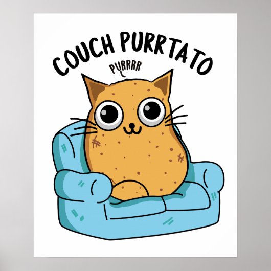Couch Purrtato Funny Potato Puff Poster (Vorne)