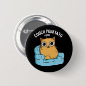 Couch Purrtato Funny Potato Pun Dark BG Button (Vorne & Hinten)