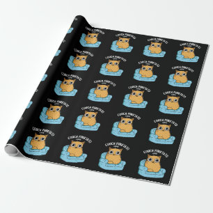 Couch Purrtato Funny Potato Pun Dark BG Geschenkpapier