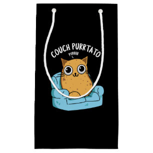 Couch Purrtato Funny Potato Pun Dark BG Kleine Geschenktüte