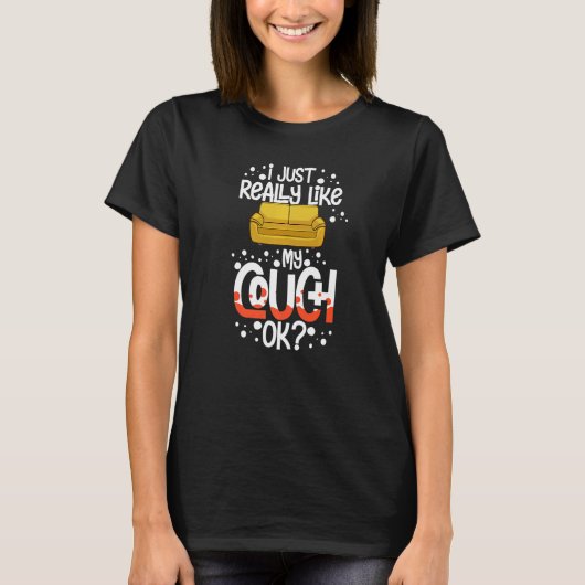 Couch Quotes Sofa Potato Living Room T-Shirt (Vorderseite)