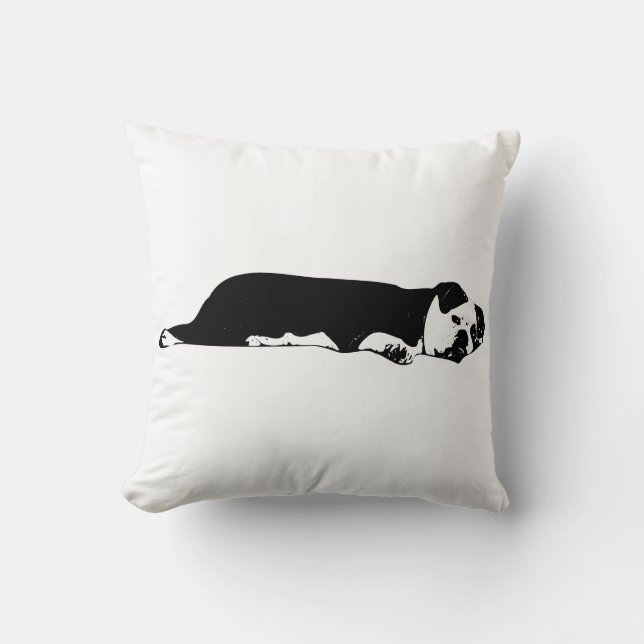 Couch Sprawl Bulldog Kissen (Vorderseite)