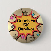 Couch-to-5K-Überlebender Lustiger Laufleistungs-Pi Button (Vorderseite)