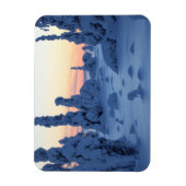 Couché de soleil en Laponie Magnet (Vertikal)