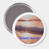 Coucher de soleil beauté marine magnet (Vorderseite/Rückseite)
