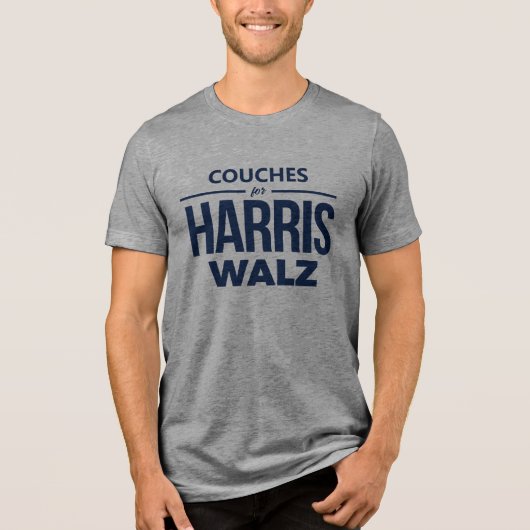Couches für Harris Walz Tri-Blend Shirt (Vorderseite)