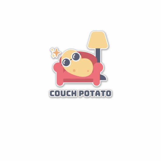 Couchkartoffel Aufkleber (Vorderseite)