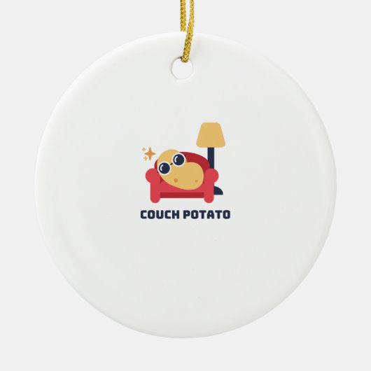 Couchkartoffel Keramik Ornament (Vorne)