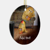 Couchkartoffeln mit Vaterschlafen auf der Couch Keramikornament (Rechts)