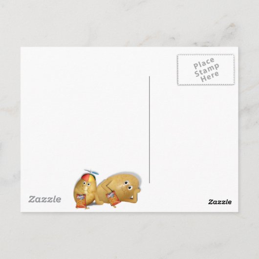 Couchkartoffeln mit Vaterschlafen auf der Couch Postkarte (Rückseite)