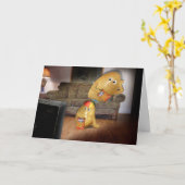 Couchkartoffeln Vater und Sohn Karte (Gelbe Blume)