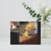 Couchkartoffeln Vater und Sohn Postkarte (Stehend Vorderseite)