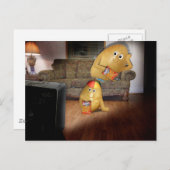 Couchkartoffeln Vater und Sohn Postkarte (Vorne/Hinten)