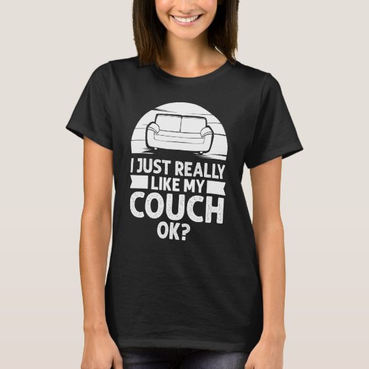 Couchquotes Sofa Potato Wohnzimmer T-Shirt (Vorderseite)