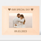 Coudate Personalisierter Bilderrahmen aus Holz Geätzte Rahmen