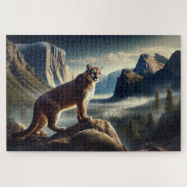 Cougar auf den Felsen, Bergwelt Puzzle