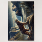 Cougar auf den Felsen, Bergwelt Puzzle (Vertikal)