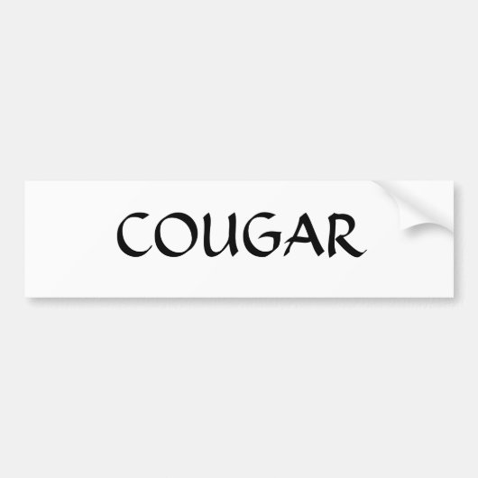 Cougar Autoaufkleber (Vorne)