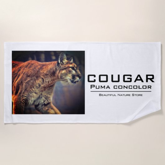 COUGAR：Beach Towel Strandtuch (Vorderseite)