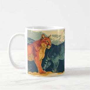 Cougar Berglöwe vintage Kaffeetasse