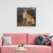 Cougar Canvas Print Leinwanddruck (Insitu (Wohnzimmer))