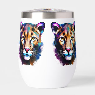 Cougar Color Splash Abstrakt Art