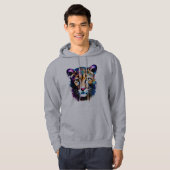 Cougar Color Splash Abstrakt Art Hoodie (Vorne ganz)