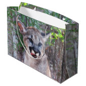 Cougar Cub Große Geschenktasche Geschenktüte (Rückseite Schrägansicht)