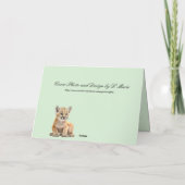 Cougar Cub Grußkarte Karte (Rückseite)