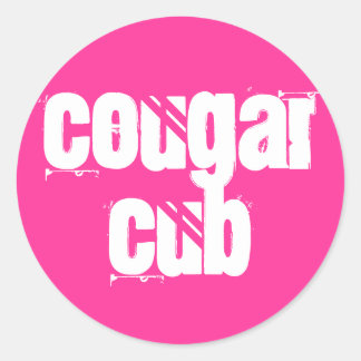 Cougar Cub Runder Aufkleber