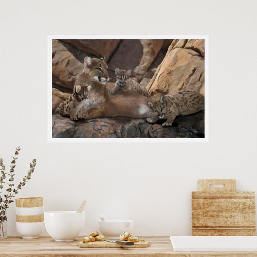 Cougar-Familie Poster (Küche)