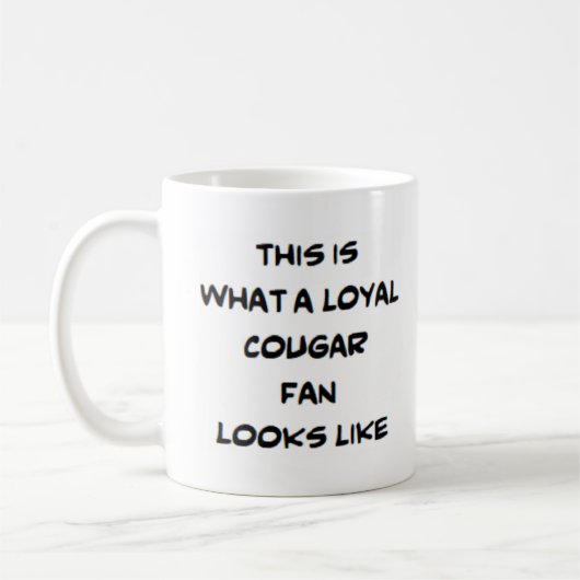Cougar-Fan, treu Kaffeetasse (Links)
