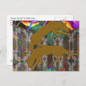 Cougar Fantasy Postcard Postkarte (Vorne/Hinten)