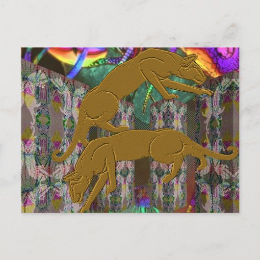 Cougar Fantasy Postcard Postkarte (Vorderseite)
