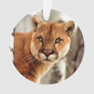Cougar-Foto-Malerei Ornament