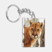 Cougar-Foto-Malerei Schlüsselanhänger (Vorderseite links)