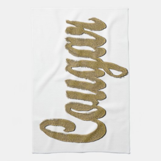 Cougar - Furry Text Handtuch (Vertikal)