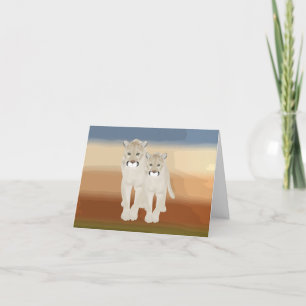 Cougar Greeting Card Feiertagskarte