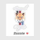cougar head sticker (Blatt)