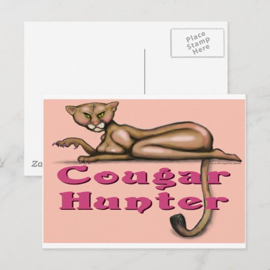 Cougar Hunter Postkarte (Vorne/Hinten)