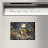 Cougar im Mondlicht Wildlife Art Magnet (In Situ (Geschirrspüler))