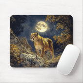 Cougar im Mondlicht Wildlife Art Mousepad (Mit Mouse)
