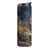 Cougar im Mondlicht Wildlife Art Thermosbecher (Nach links gedreht)