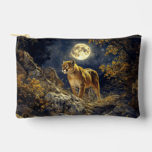 Cougar im Mondlicht Wildlife Art Zubehörtasche