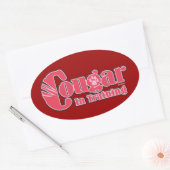 Cougar im Training Ovaler Aufkleber (Umschlag)