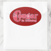 Cougar im Training Ovaler Aufkleber (Tasche)