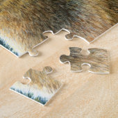 Cougar im Wald, Acrylmalerei Puzzle (Seite)