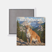 Cougar in Rocky Mountain National Park Travel Magnet (Vorderseite/Rückseite)